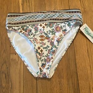 NWT floral tribal pattern boho banded high leg bottom size m